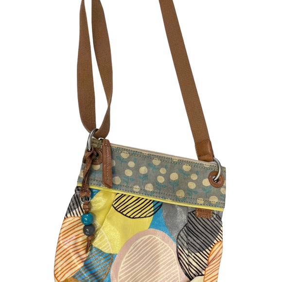 Fossil key per coated canvas crossbody purse bag - Picture 9 of 10